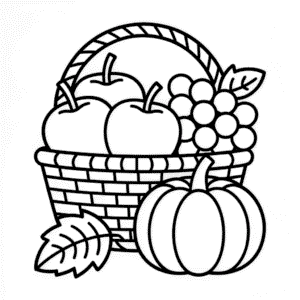 Coloriage Fruits d'Automne