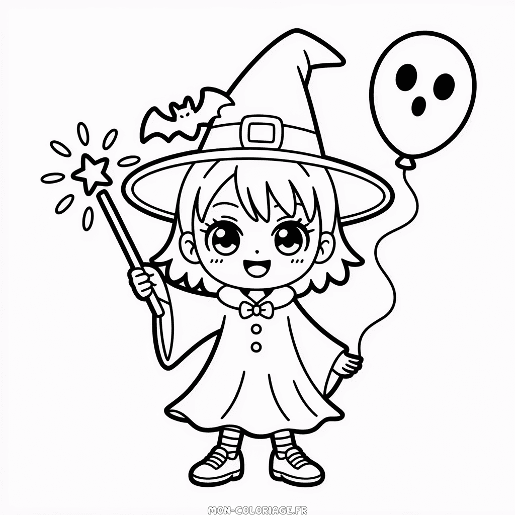 Coloriage Halloween Anime