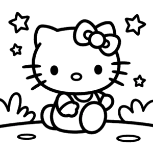 Coloriage Hello Kitty Simple