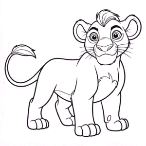 Coloriage Kovu du Roi Lion