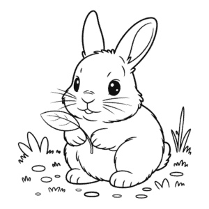 Coloriage Lapin Adorable
