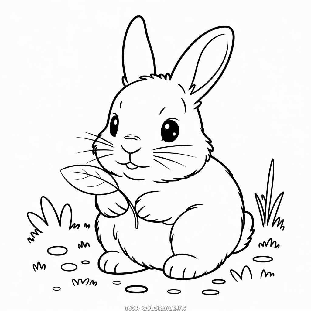 Coloriage Lapin Adorable