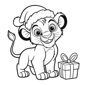 Coloriage Le Roi Lion Noël