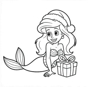 Coloriage Noël d'Ariel
