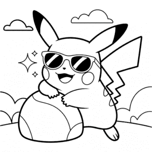 Coloriage Pikachu Cool