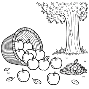 Coloriage Pomme d'Automne