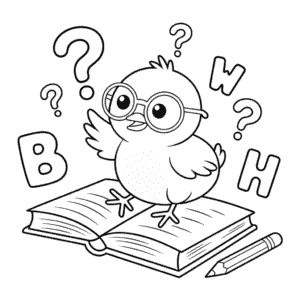 Coloriage Poussin Apprend