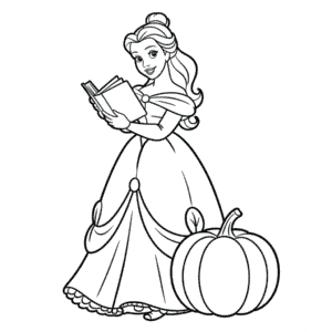 Coloriage Princesse Disney Automne