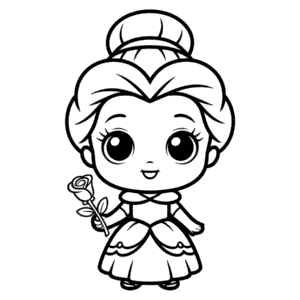 Coloriage Princesse Disney Chibi