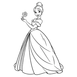 Coloriage Princesse Disney pour Adulte