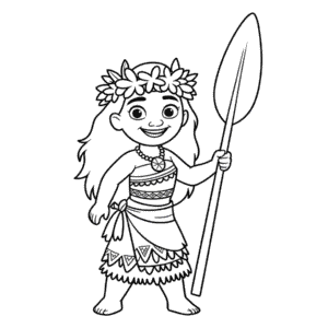 Coloriage Princesse Disney Vaiana