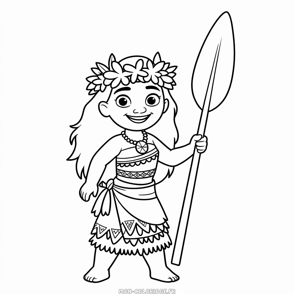 Coloriage Princesse Disney Vaiana