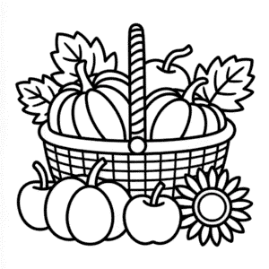 Coloriage Récolte d'Automne