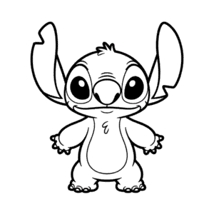 Coloriage Stitch Simple
