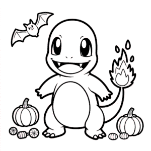 Coloriage Charmander d'Halloween