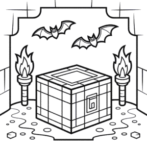 Coloriage Donjon Minecraft