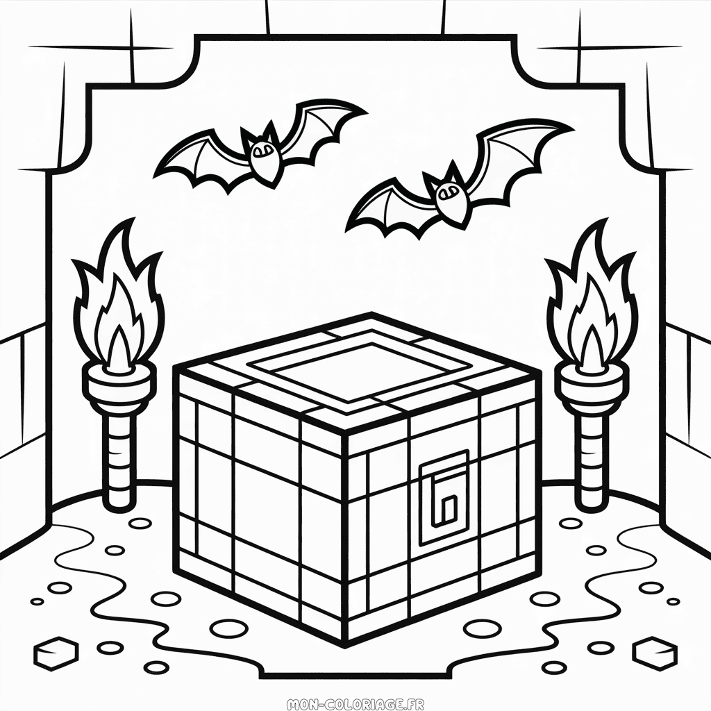 Coloriage Donjon Minecraft