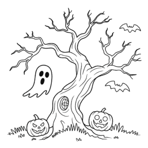 Coloriage Halloween Effrayant pour Adultes