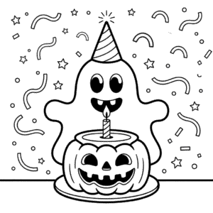 Coloriage Joyeux Anniversaire Halloween