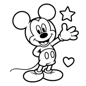 Coloriage Mickey Mouse Facile