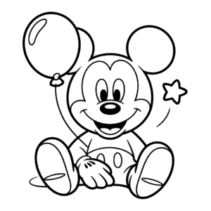 Coloriage Mickey Mouse Mignon