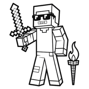 Coloriage Minecraft Cool