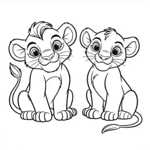 Coloriage Personnages du Roi Lion