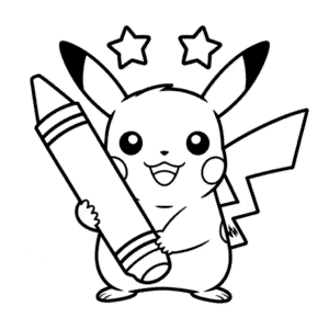 Coloriage Pikachu à Imprimer