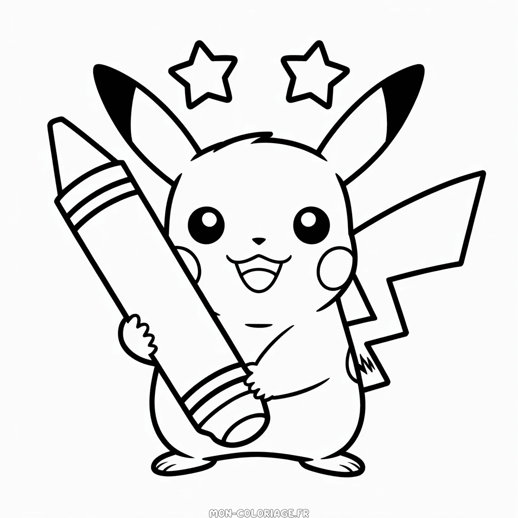 Coloriage Pikachu à Imprimer