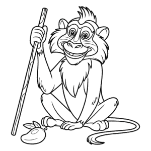 Coloriage Rafiki du Roi Lion