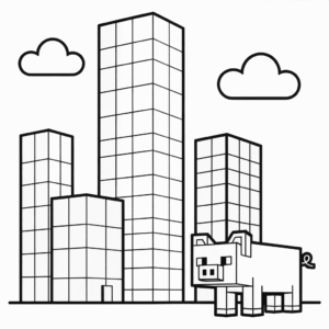 Coloriage Ville Minecraft