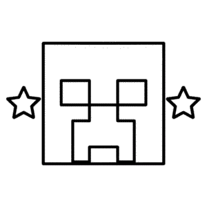 Coloriage Visage de Creeper Minecraft
